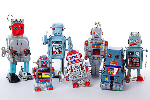 istock Vintage robot family 187310896