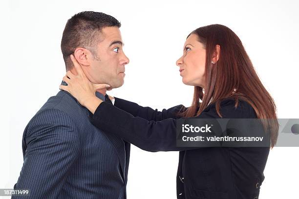 Two Business People An Argument Stock Photo - Download Image Now - Adult, Anger, Arguing