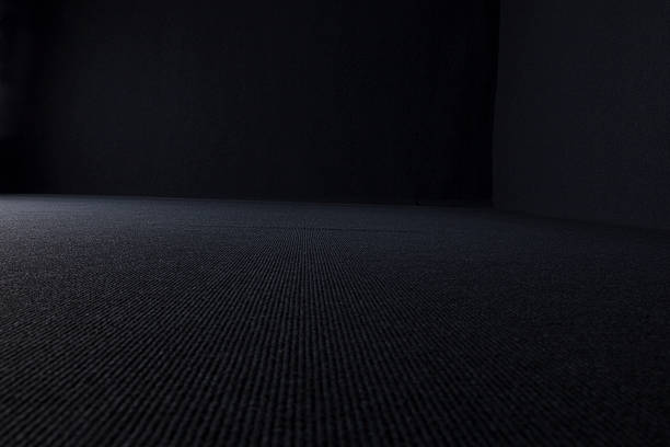 Sala Carpeted em preto - fotografia de stock