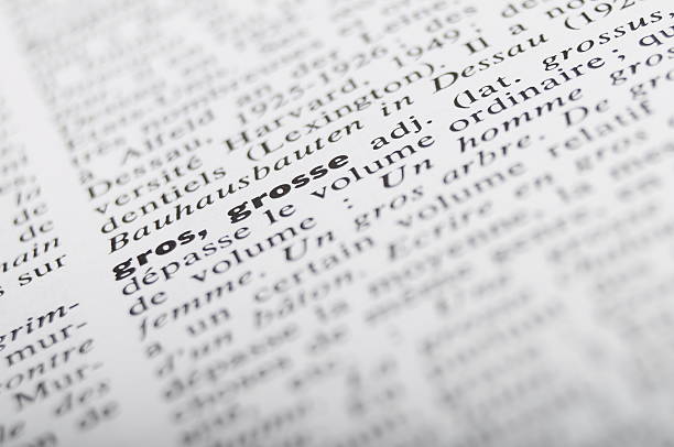 istock French dictionary page at word Fat 187312023