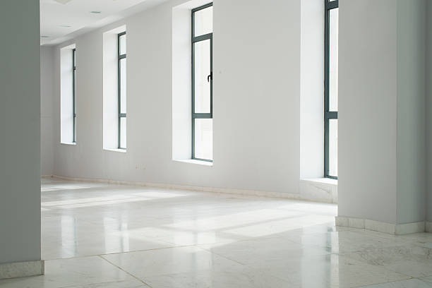 istock Interior of a building with white walls 187312608