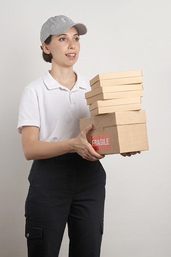 Young Women  Delivering Package