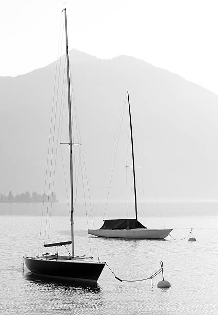 istock Two sail boats in early morning. 187314981