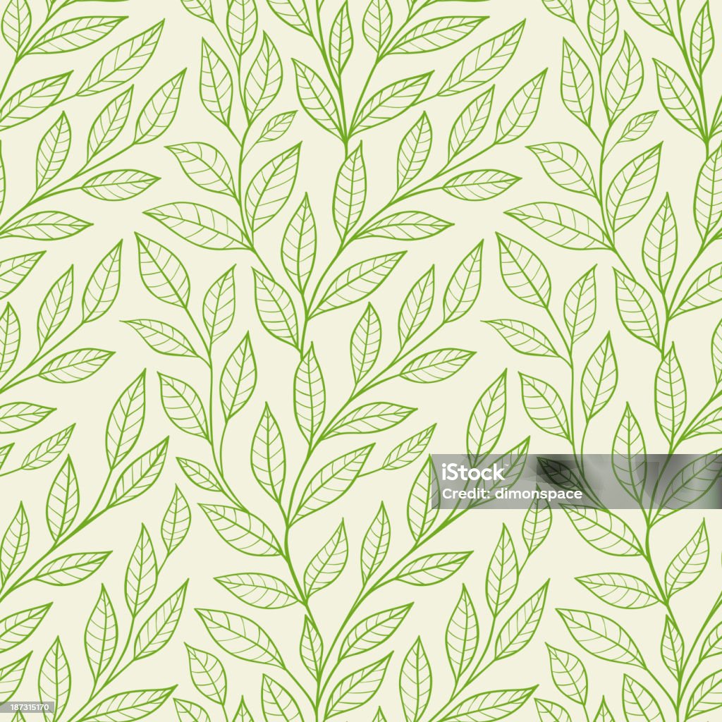 Motif sans couture avec feuilles vertes - clipart vectoriel de Effet graphique naturel libre de droits