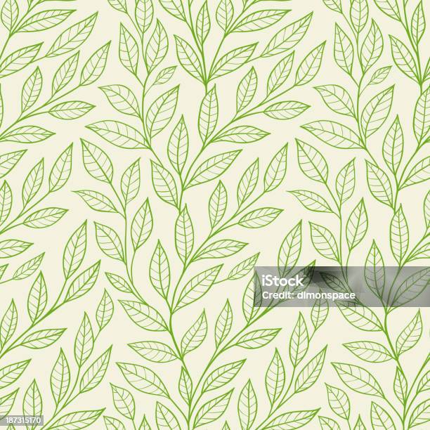 Motif Sans Couture Avec Feuilles Vertes Vecteurs libres de droits et plus d'images vectorielles de Effet graphique naturel - Effet graphique naturel, Motif, Feuille