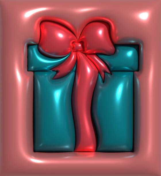 3d render. Open gift with a yellow bow isolated on white background.