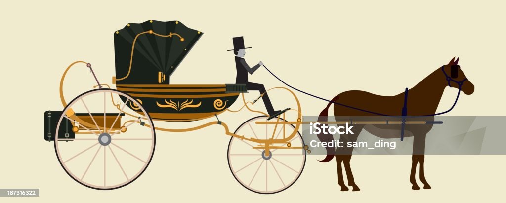 carriage A style restoring ancient ways of carriage, the file format for EPS10.0 Carriage stock vector