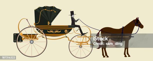 Carriage Stock Illustration - Download Image Now - Carriage, Horse, Illustration