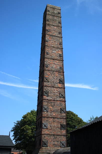 istock Brick tower reinforced with a steel frame and tie rods 1873170304