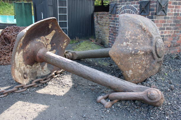 istock Two Iron Ship Mushroom Anchors 1873170816