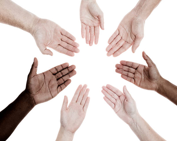 istock The hands say together we can for all races 187317113