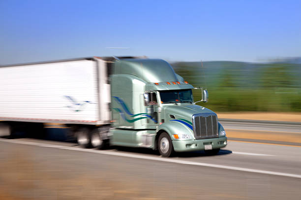 istock Semi-truck on the highway 187318975