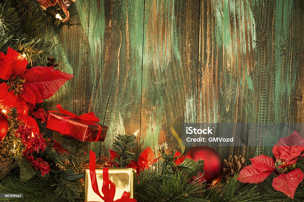 Decoração de Natal fundo com ornamentos - Foto de stock de Bola de Árvore de Natal royalty-free