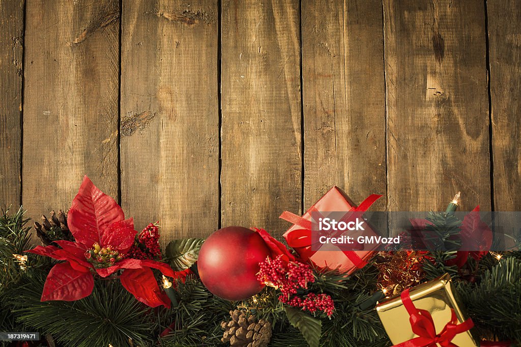 Decoração de Natal de fundo com ornamentos - Royalty-free Bola de Árvore de Natal Foto de stock