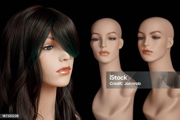 Mannequin Head With Wig And Bald Mannequins Stock Photo - Download Image  Now - Mannequin, Hair Part, Wig - iStock