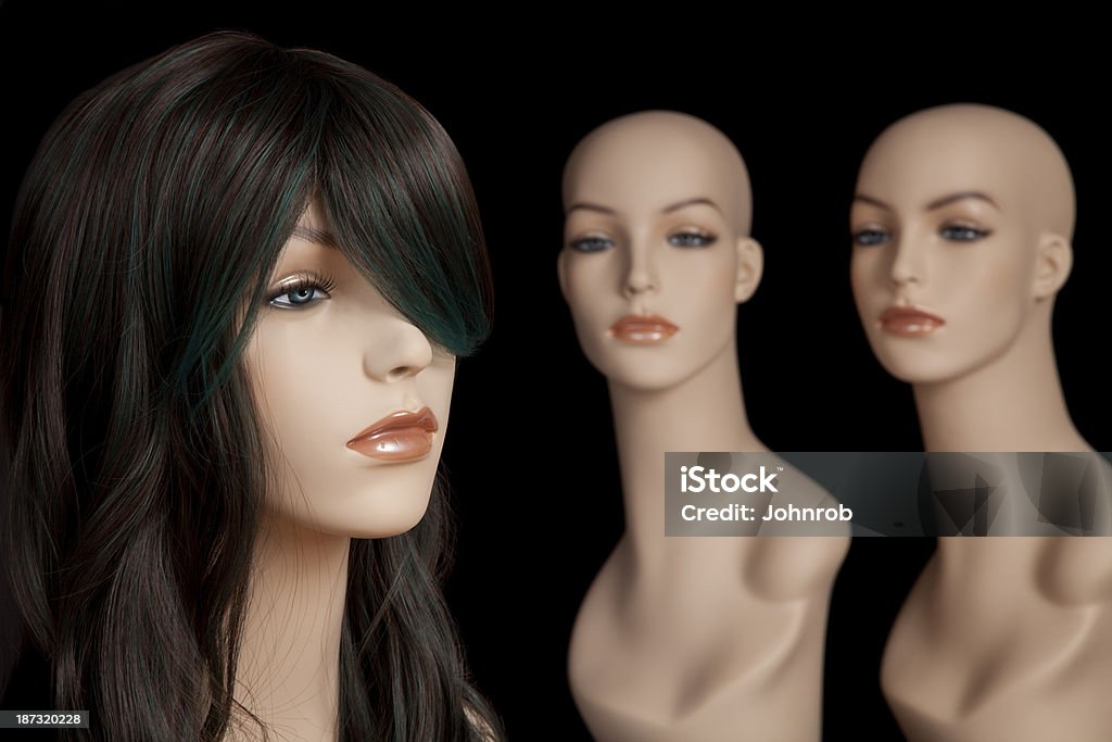 Manequim cabeça com Peruca e mannequins Careca - Royalty-free Manequim Foto de stock