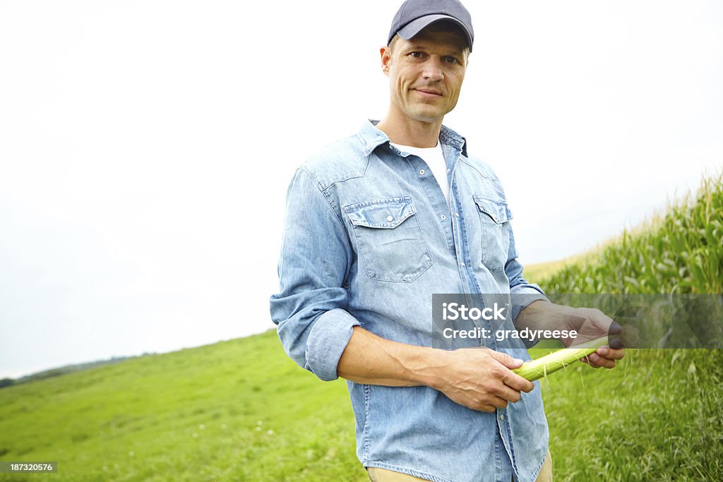 Nos satisfecha con los progresos de su cultivos - Foto de stock de 30-39 años libre de derechos