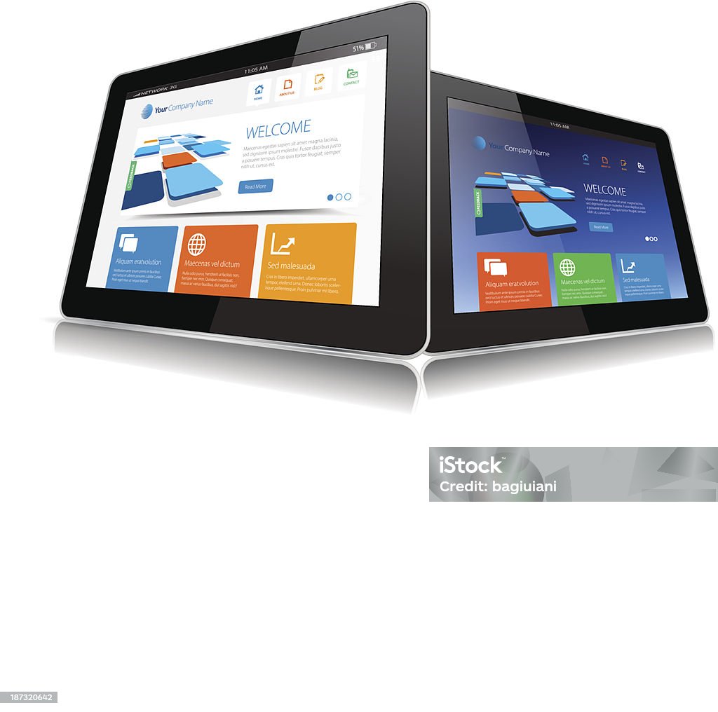Smart Tablet Vector Vector Tablet Stock Illustration - Download Image Now - Black Color ...