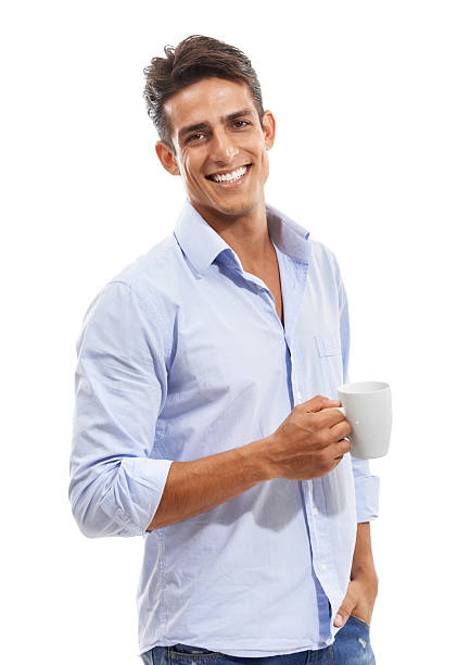 istock Enjoying his morning cup of coffee 187321100