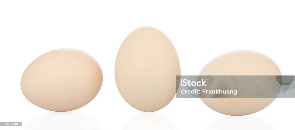 Três ovos isolados - Royalty-free Ao lado Foto de stock