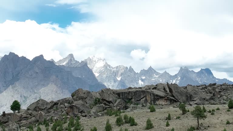 Beautiful Basho Valley and Banak La Mountain in Skardu, Pakistan