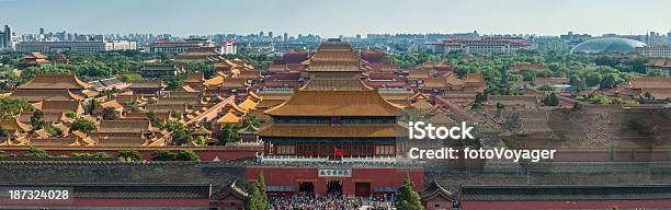 Beijing Forbidden City Panorama Downtown Landmarks China Stock Photo - Download Image Now