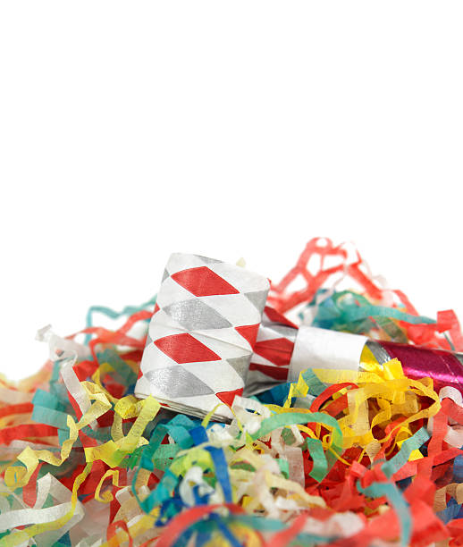 istock Confetti and Party Horn Blower Isolated 187324546