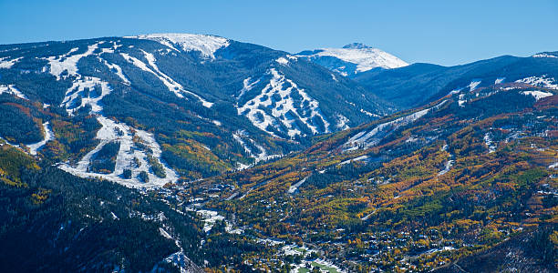 Beaver Creek Colorado with Snow and Fall Colors
