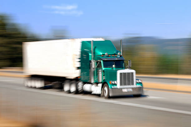 istock Semi-truck on the highway 187324721