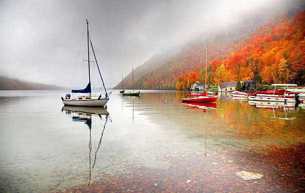 automne dans le nord-est du royaume du vermont - northeast kingdom photos et images de collection