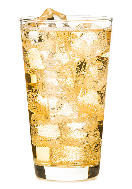 Pint Glass of Ginger Ale Soda stock photo