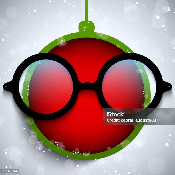 Ilustración de Feliz Navidad Roja Con Gafas De Bola y más Vectores Libres de Derechos de Accesorio para ojos - Accesorio para ojos, Accesorio personal, Adorno de navidad