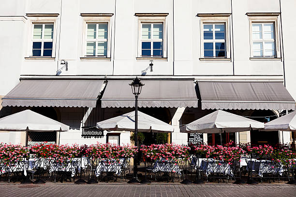 istock Street Restaurant in Cracow, Poland 187325994