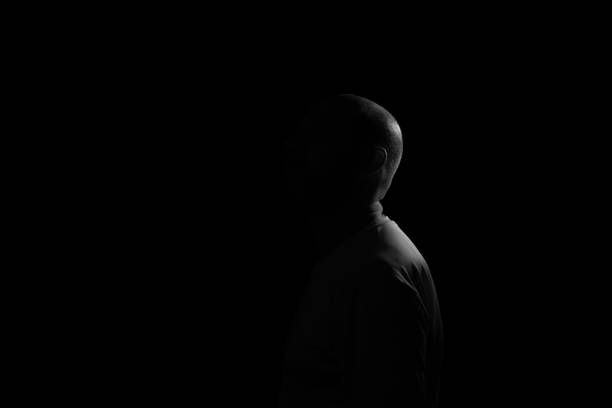 istock Low light portrait of bearded, bald man. 1873259994
