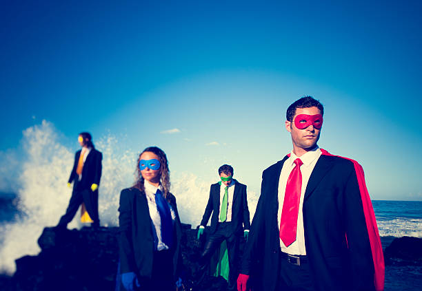 istock Four Business Superheroes 187326457