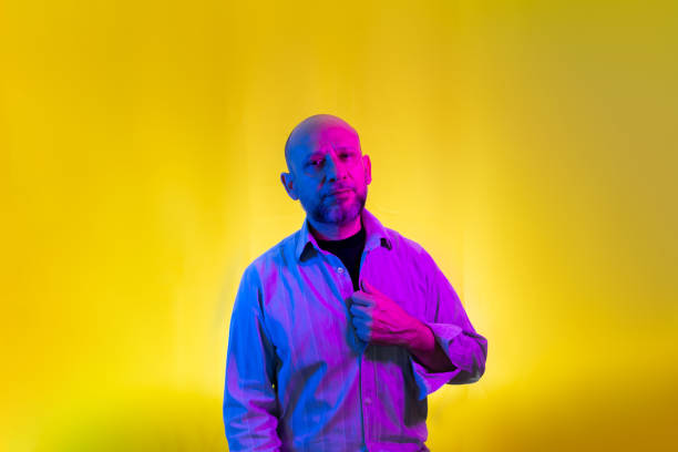 istock Bald, bearded man in dress shirt. 1873267707