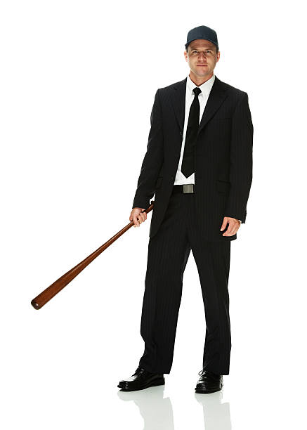 istock Businessman holding baseball bat 187328223