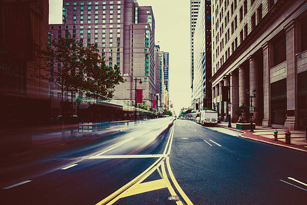 istock Rush Hour in Philadelphia, Long Exposure, USA 187328545