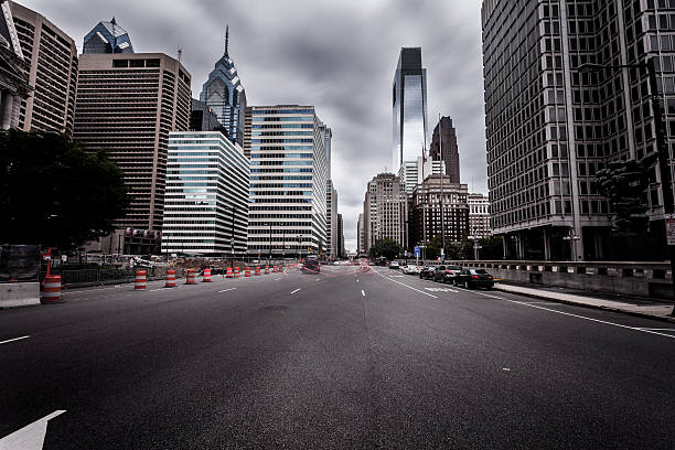 istock Rush Hour in Downtown Philadelphia, Long Exposure, USA 187328550