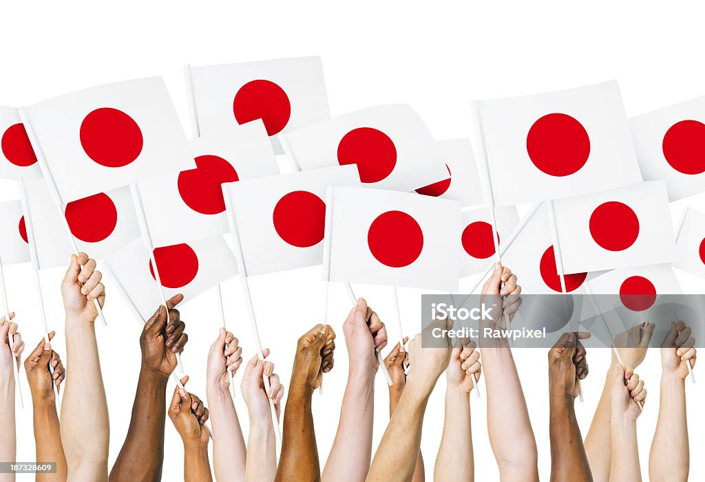 Bandeira Japonesa - Foto de stock de Acenar royalty-free