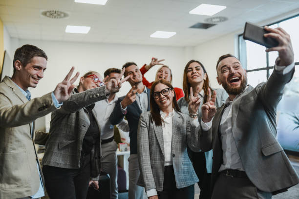 istock V For Victory Selfie By Office Team 1873287678