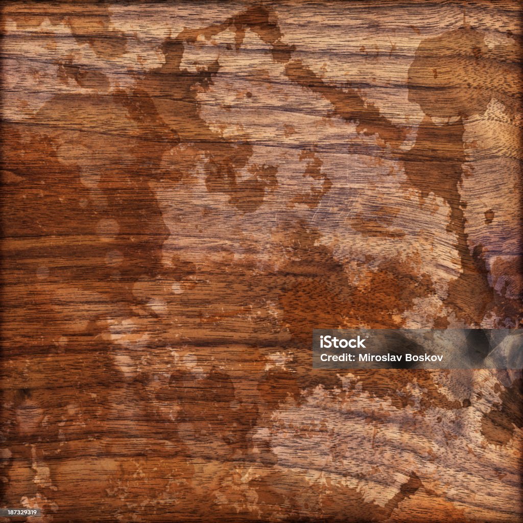 Hi-Res naturale, legno di noce Veneer Inkblotted Vignettatura Grunge Texture - Foto stock royalty-free di Albero deciduo