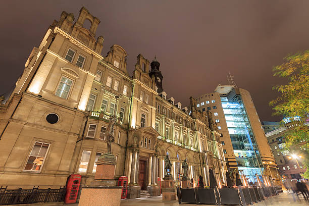 istock Leeds City Square at night 187329751
