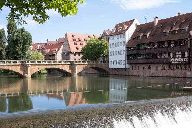 istock German traditional medieval Old Town and bridge over Pegnitz river in Nuremberg, Germany 1873297866