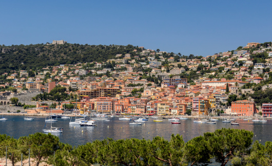 The colourful mediaeval port of Villefranche, near Nice on the Cote d'Azur