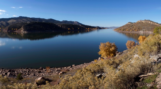 The beautiful Horsetooth Reservoir outside of Fort Collins, Colorado.
