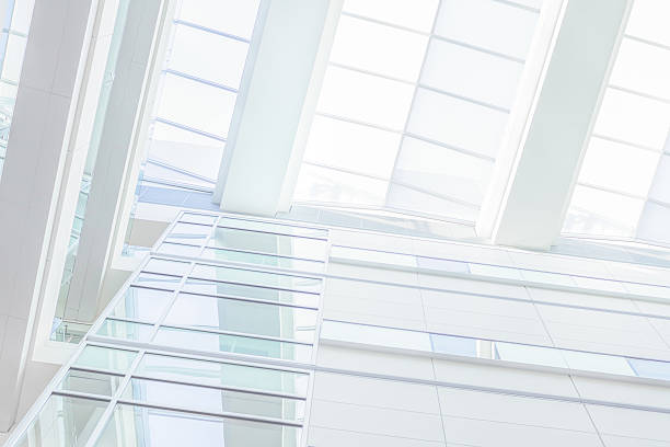 Modern white office made of glass