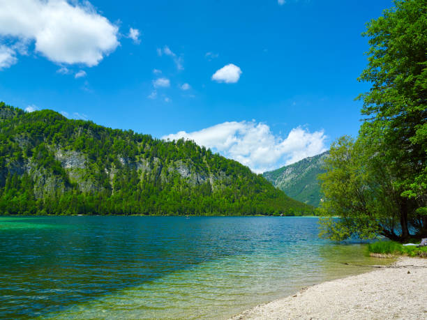 istock Beautiful Offensee lake landscape in Austrian Alps. 1873307105