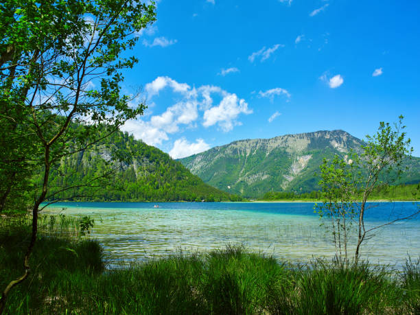 istock Beautiful Offensee lake landscape in Austrian Alps. 1873308123