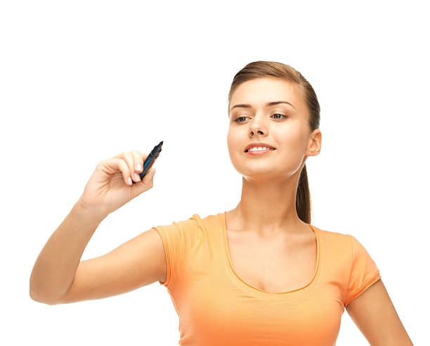 istock woman writing something in the air 187332714